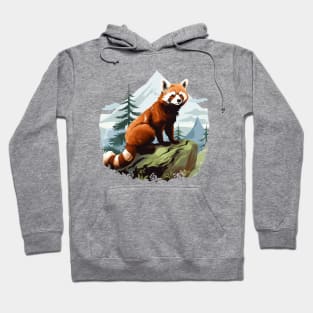 Red Panda In Nature Hoodie